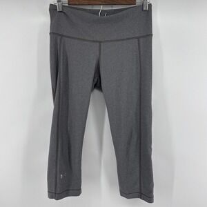 Under Armour HeatGear Womens Compression Capri Leggings Gray 1352539 Medium